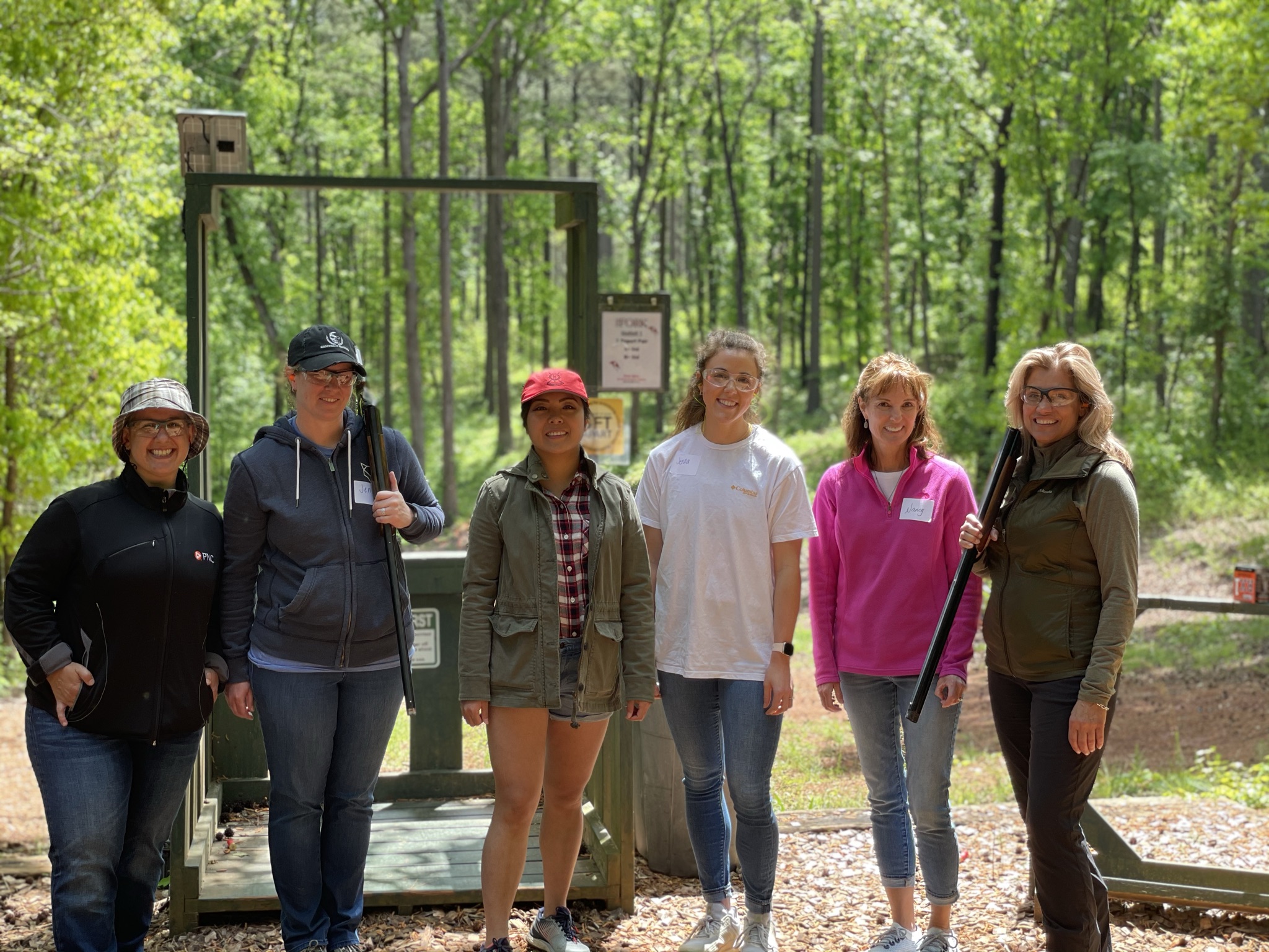 Ladies learning the art of sporting clays